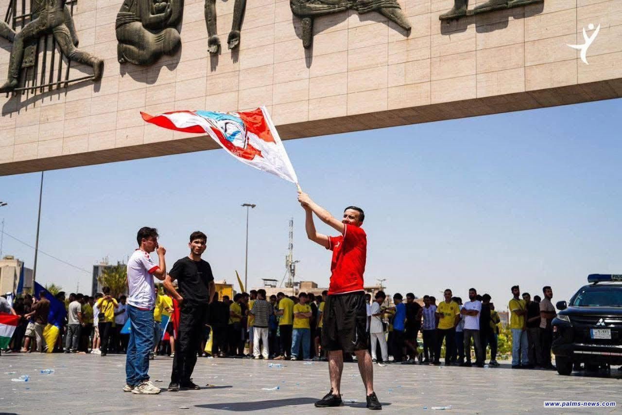 رغم درجات الحرارة المرتفعة، شوارع بغداد تكتظ بجماهير دهوك وزاخو استعدادًا لنهائي كأس العراق.